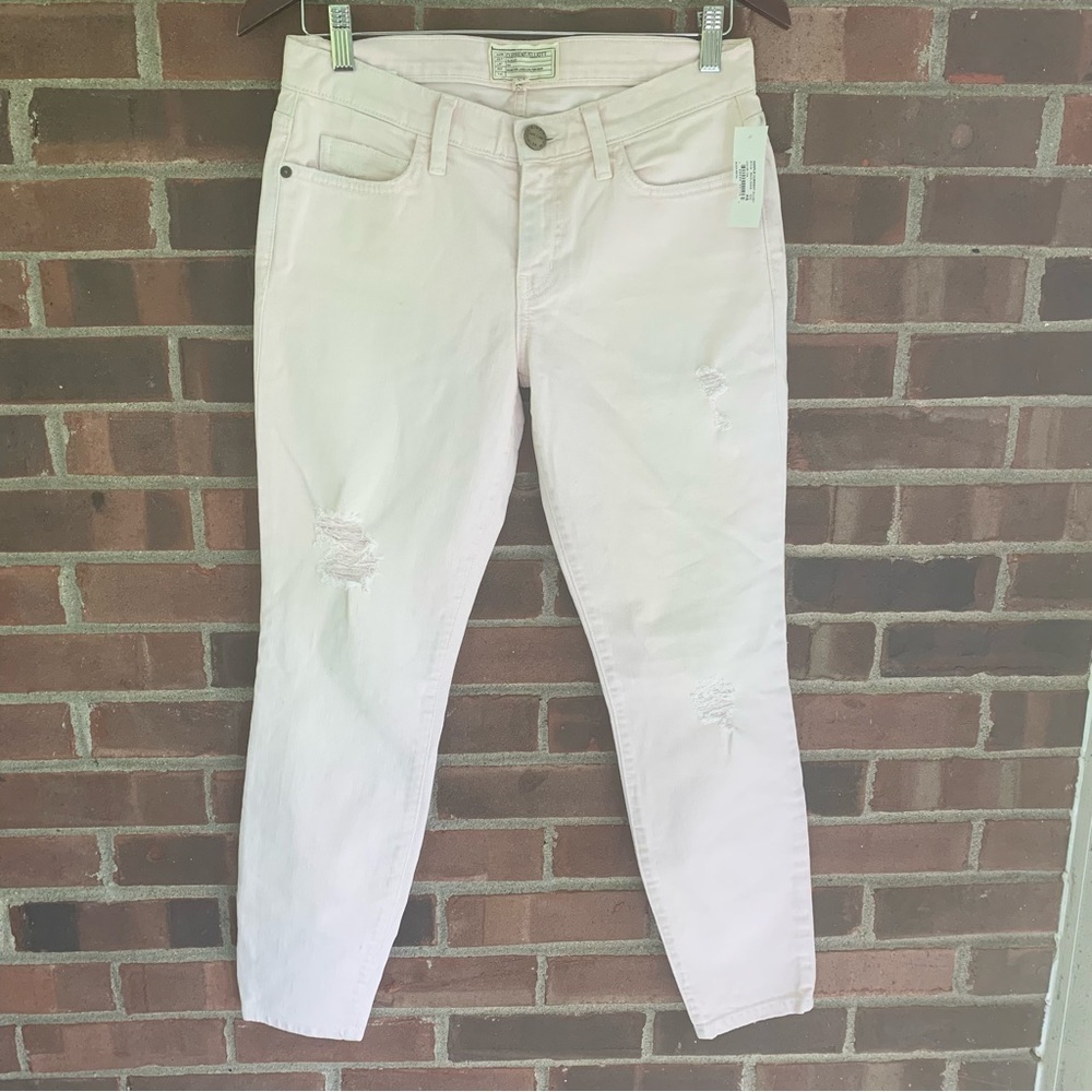 Current Elliott Sace Dusty Pink Destroy Jeans Women’s 27 in NEW